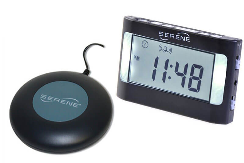 Wireless Vibrating Alarm Clock with Optional Bed Shaker