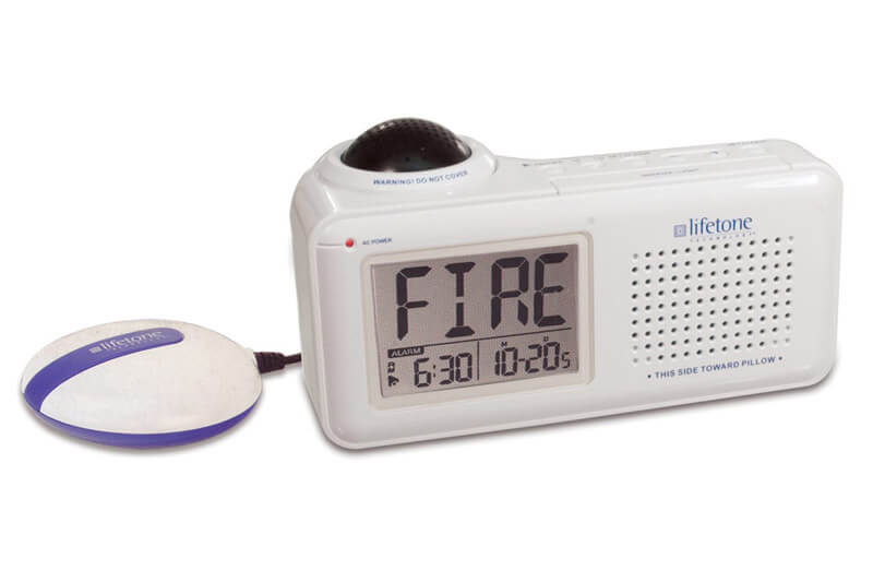 Lifetone HL ™ Bedside Fire Alarm & Clock